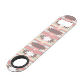 Geometrisches Muster in aztekischer Art 2 Speedflaschenöffner (Rückseite Schrägansicht)