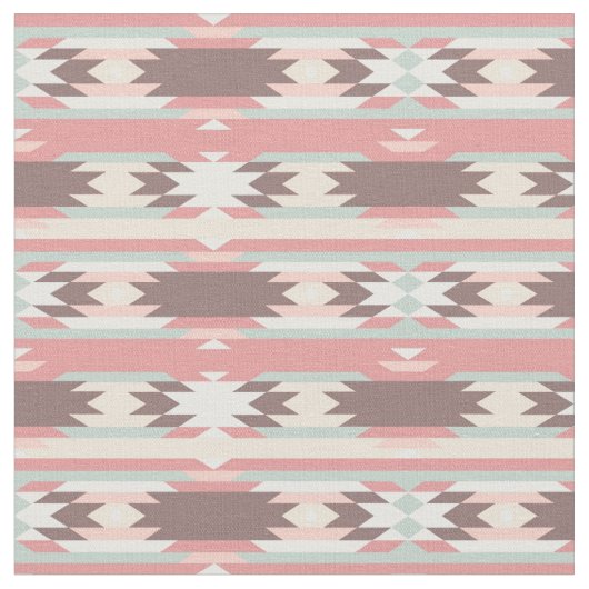 Geometrisches Muster in aztekischer Art 2 Stoff (Nahaufnahme)
