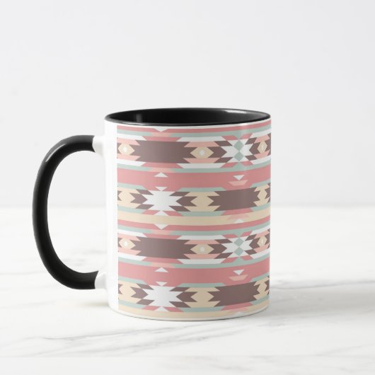 Geometrisches Muster in aztekischer Art 2 Tasse (Links)