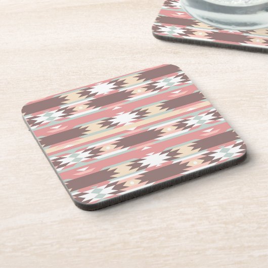 Geometrisches Muster in aztekischer Art 2 Untersetzer (Linke Seite)