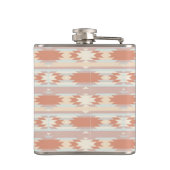 Geometrisches Muster in aztekischer Art 3 Flachmann (Rückseite)