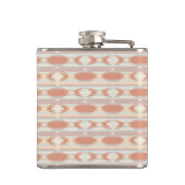 Geometrisches Muster in aztekischer Art 3 Flachmann (Rückseite)