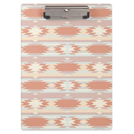 Geometrisches Muster in aztekischer Art 3 Klemmbrett (Vorderseite)