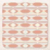 Geometrisches Muster in aztekischer Art 3 Rechteckiger Pappuntersetzer (Vorderseite)