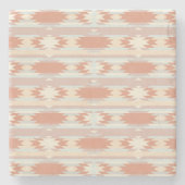 Geometrisches Muster in aztekischer Art 3 Steinuntersetzer (Vorderseite)