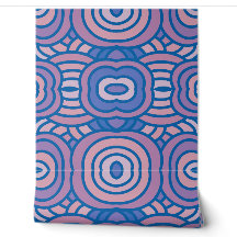 Geometrisches Muster in Blau und Rosa