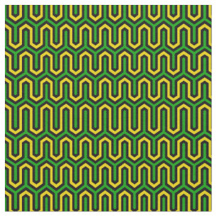 Geometrisches Muster in den Farben der jamaikanisc Stoff