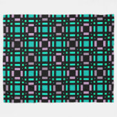 Geometrisches Muster in den Farben grün und geomet Fleecedecke (Vorderseite (Horizontal))