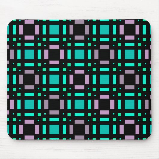 Geometrisches Muster in den Farben grün und geomet Mousepad (Vorne)
