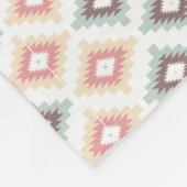 Geometrisches Muster in der aztekischen Art Fleecedecke (Ecke)