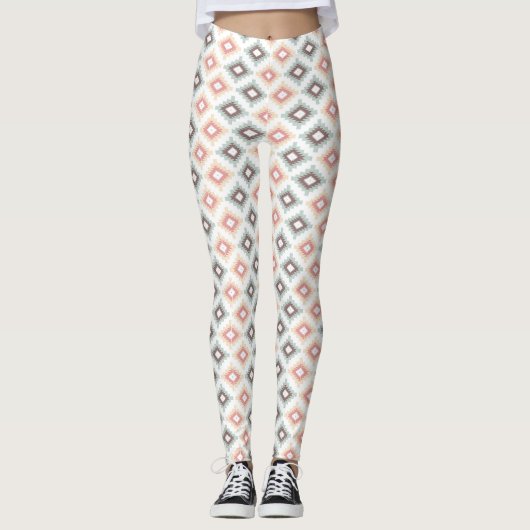 Geometrisches Muster in der aztekischen Art Leggings (Vorderseite)