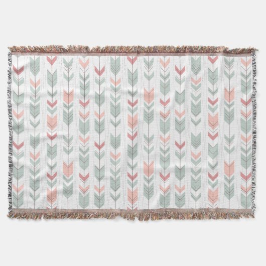 Geometrisches Muster in der Retro Art Decke (Vorderseite)