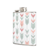 Geometrisches Muster in der Retro Art Flachmann (Links)