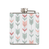 Geometrisches Muster in der Retro Art Flachmann (Rückseite)