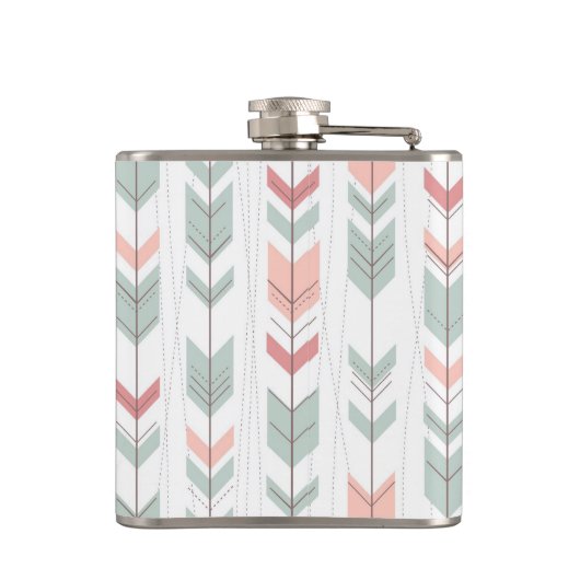 Geometrisches Muster in der Retro Art Flachmann (Rückseite)