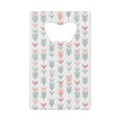 Geometrisches Muster in der Retro Art Geldkarten Flaschenöffner (Vorderseite)