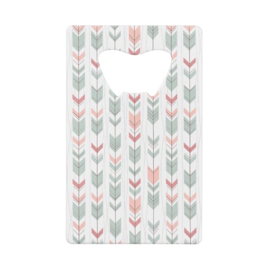 Geometrisches Muster in der Retro Art Geldkarten Flaschenöffner (Vorderseite)