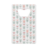 Geometrisches Muster in der Retro Art Geldkarten Flaschenöffner (Rückseite)