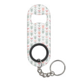 Geometrisches Muster in der Retro Art Mini Flaschenöffner (Rückseite)