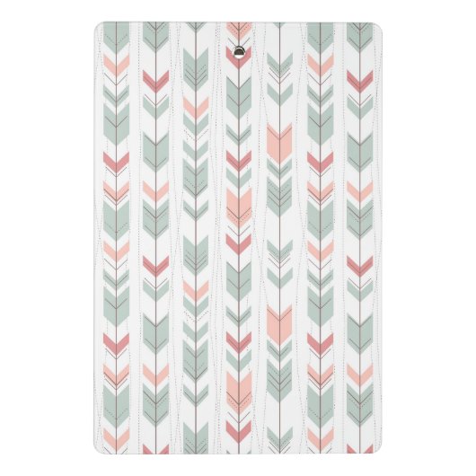 Geometrisches Muster in der Retro Art Mini Klemmbrett (Rückseite)