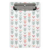 Geometrisches Muster in der Retro Art Mini Klemmbrett (Vorderseite)