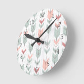 Geometrisches Muster in der Retro Art Runde Wanduhr (Winkel)