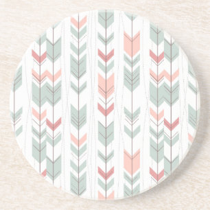 Geometrisches Muster in der Retro Art Sandstein Untersetzer