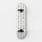Geometrisches Muster in der Retro Art Skateboard (Vorderseite)