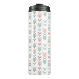 Geometrisches Muster in der Retro Art Thermosbecher