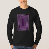 Geometrisches Muster in einem linearen Violet Vort T-Shirt (Vorderseite)