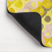 Geometrisches Muster in Gelb und Rosa Mousepad (Ecke)