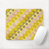 Geometrisches Muster in Gelb und Rosa Mousepad (Mit Mouse)