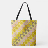 Geometrisches Muster in Gelb und Rosa Tasche (Vorderseite)