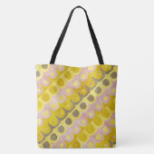 Geometrisches Muster in Gelb und Rosa Tasche (Rückseite)