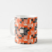 Geometrisches Muster in hellen Farbblöcken. Kaffeetasse (Vorderseite Links)
