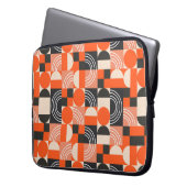 Geometrisches Muster in hellen Farbblöcken. Laptopschutzhülle (Vorderseite Links)