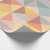 Geometrisches Muster in Herbst- und Herbstsonnentö Geschenkpapier (Ecke)