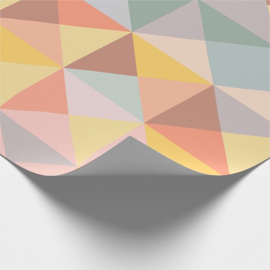 Geometrisches Muster in Herbst- und Herbstsonnentö Geschenkpapier (Ecke)