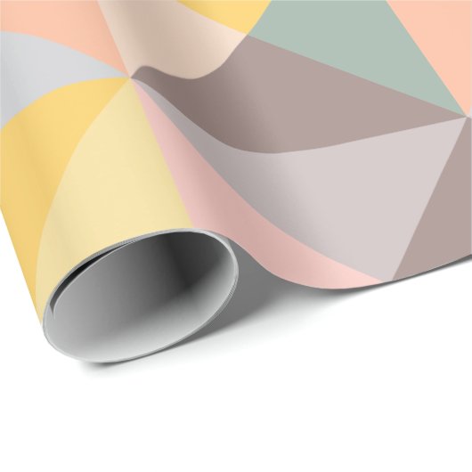 Geometrisches Muster in Herbst- und Herbstsonnentö Geschenkpapier (Rolleneckpunkt)