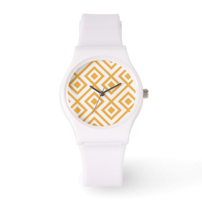 geometrisches Muster in Lozenform Armbanduhr (Vorderseite)