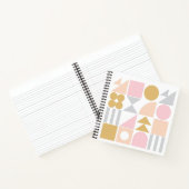Geometrisches Muster in Pastellrosa und Gold Notizblock (Innenseite)