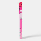 Geometrisches Muster in rosa Ombre Case-Mate iPhone Hülle (Rückseite / Links)