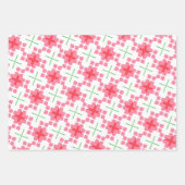 Geometrisches Muster in Rosa und Grün Geschenkpapier Set (Vorderseite 2)