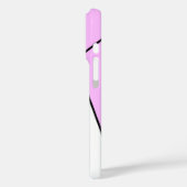 Geometrisches Muster in Rosa und Weiß Case-Mate iPhone Hülle (Rückseite / Links)