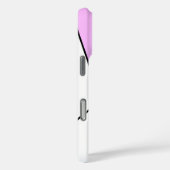 Geometrisches Muster in Rosa und Weiß Case-Mate iPhone Hülle (Rückseite / Rechts)