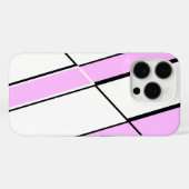Geometrisches Muster in Rosa und Weiß Case-Mate iPhone Hülle (Rückseite (Horizontal))