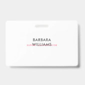 Geometrisches Muster in Rosa und Weiß, Deko Ausweis (Rückseite)