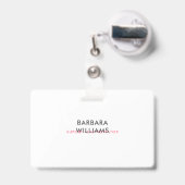 Geometrisches Muster in Rosa und Weiß, Deko Ausweis (Rückseite mit Ausziehbar)