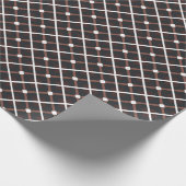 Geometrisches Muster in Schwarz und Braun Geschenkpapier (Ecke)