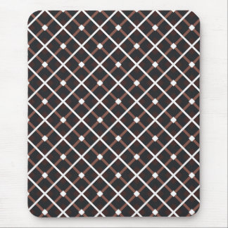 Geometrisches Muster in Schwarz und Braun Mousepad